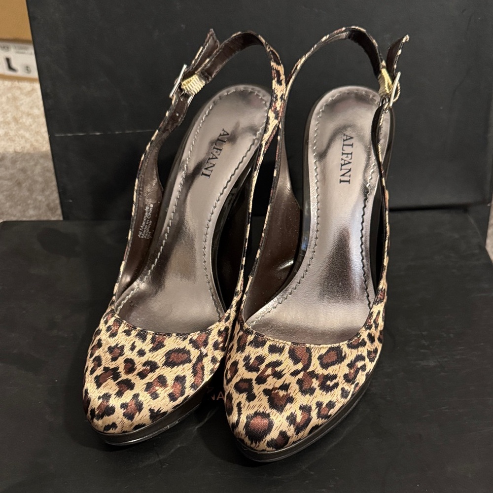 Alfani Animal Print Slingback Heels